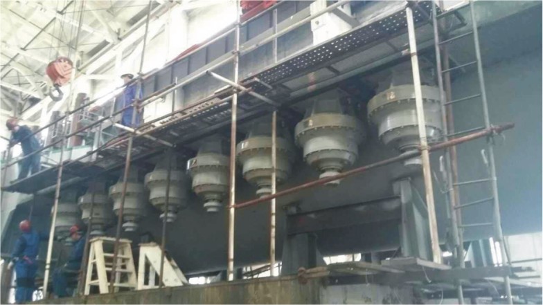 DSME-1205平台升降齿轮箱安装Installation of lifting gear box for DSME-1205 platform.jpg